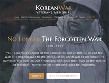 Tablet Screenshot of koreanwarvetsmemorial.org